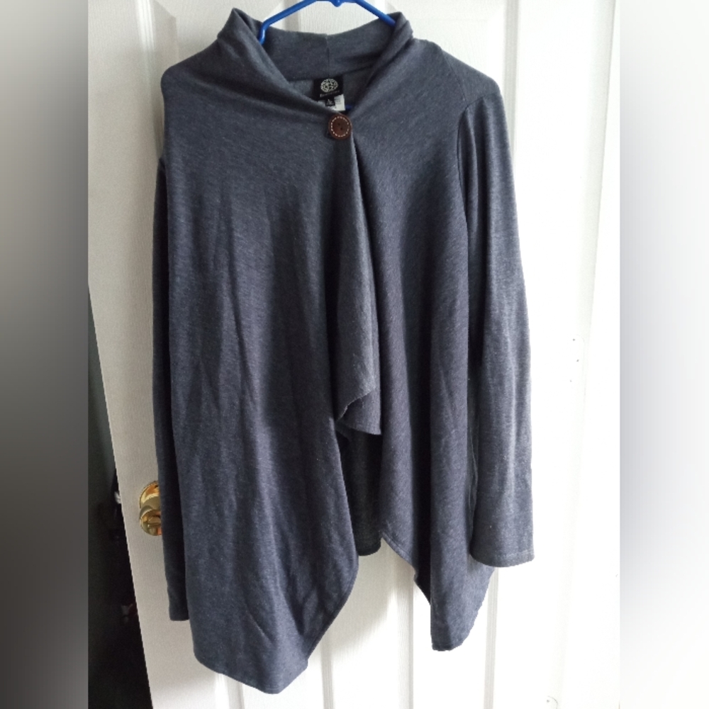 Grey Button Shawl